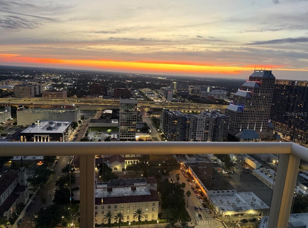 Sunset view from balcony - 150 E ROBINSON ST #3102, ORLANDO