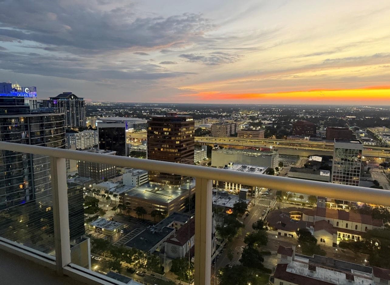 Sunset view from balcony - 150 E ROBINSON ST #3102, ORLANDO