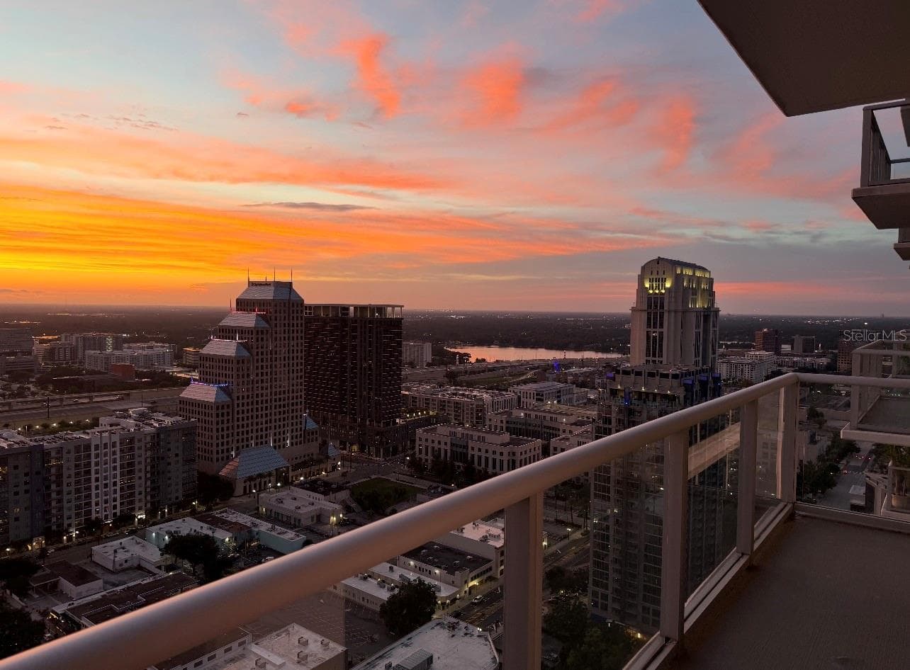 Sunset view from balcony - 150 E ROBINSON ST #3102, ORLANDO