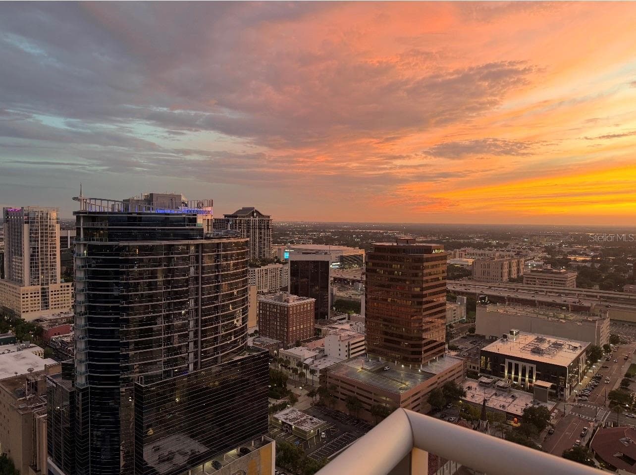 Sunset view from balcony - 150 E ROBINSON ST #3102, ORLANDO
