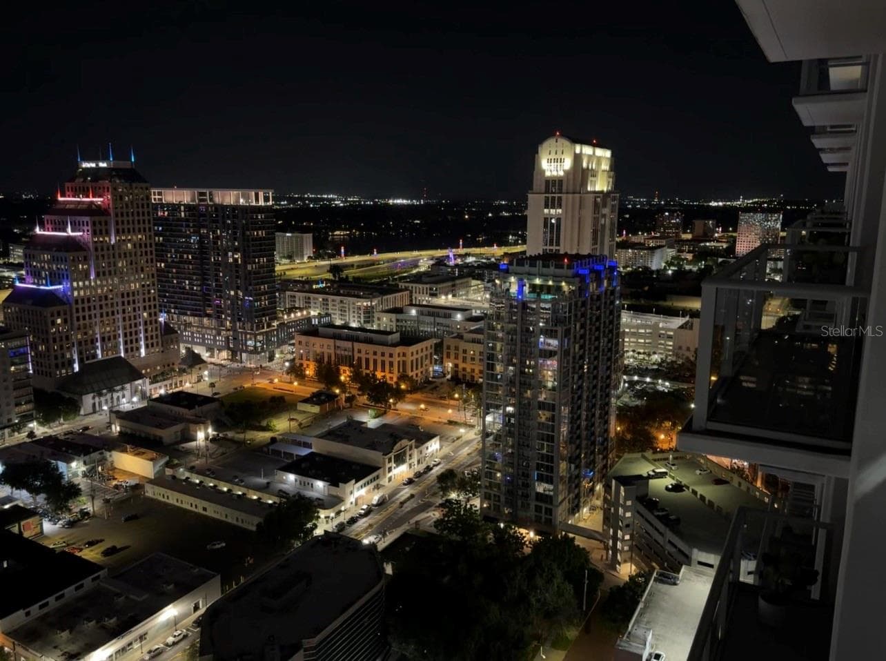 Night view from balcony - 150 E ROBINSON ST #3102, ORLANDO