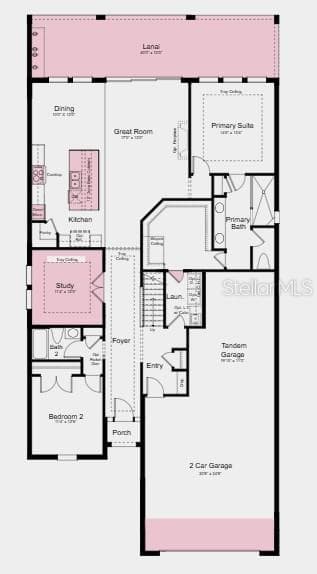 Floor 1 ~ Additional Highlights Include: 4' garage extension and pocket doors at study - 10585 ECLIPSE ST, SARASOTA