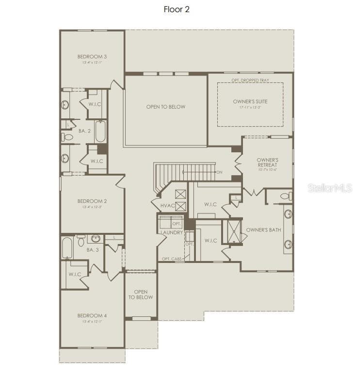 Floor Plan - Floor Two - 16920 LONE OAK CIRCLE, ORLANDO