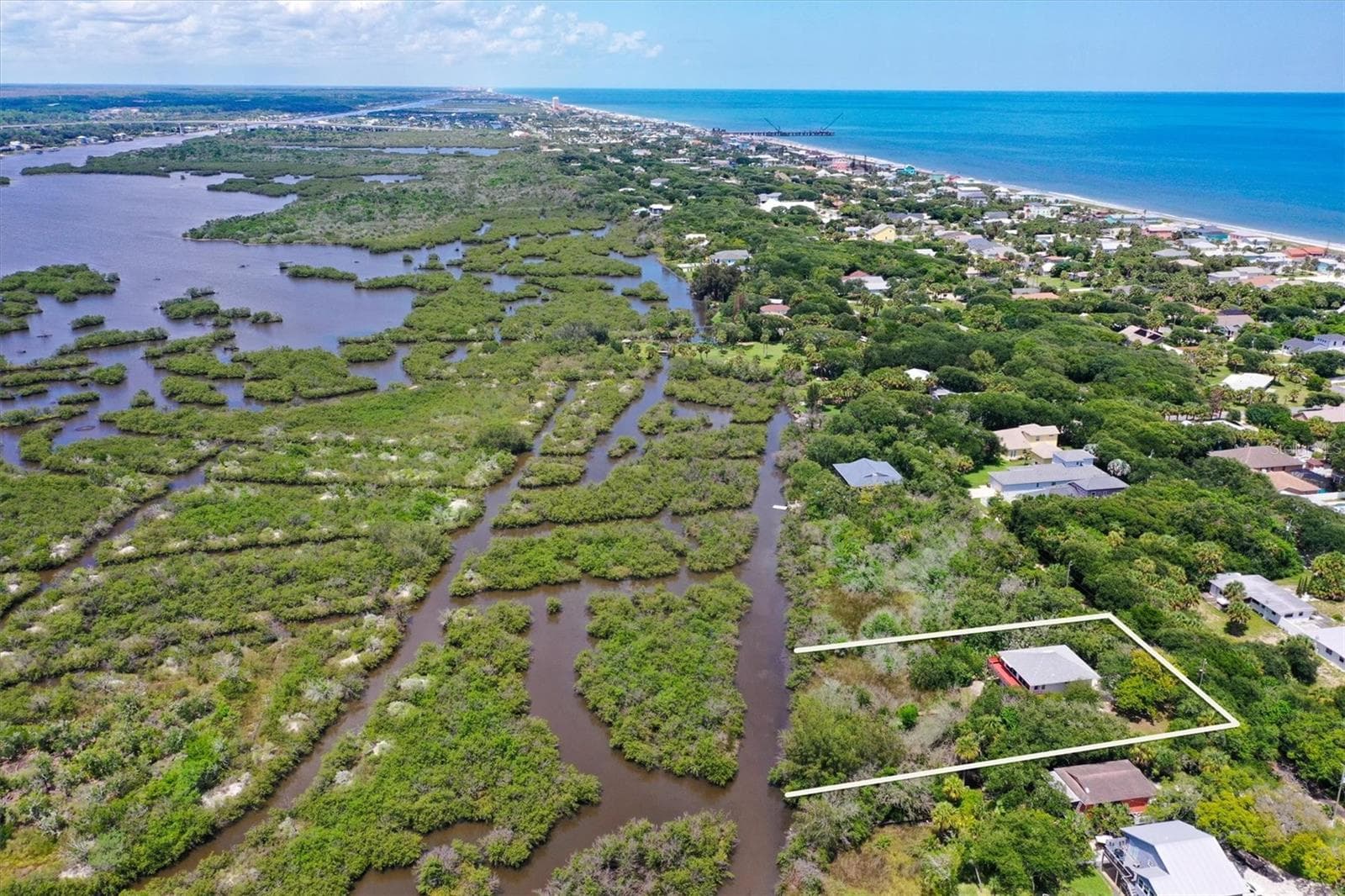 Beautiful aerial view exhibiting house/location - 1835 OAK PL, FLAGLER BEACH