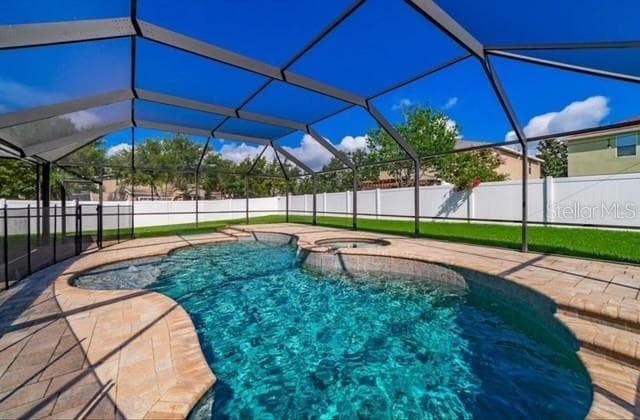 Caged Pool Side View - 2863 MAPLE BROOK LOOP, LUTZ