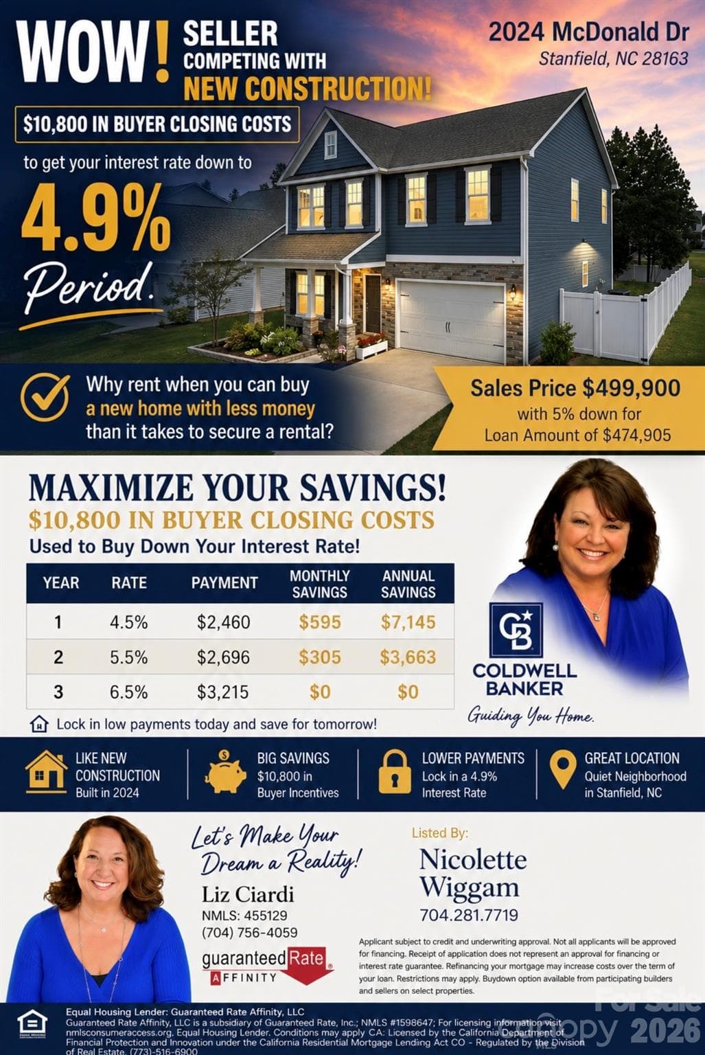 WOW SELLER PAID INTEREST RATE REDUCTION !!! - 2014 Mcdonald Drive, Stanfield