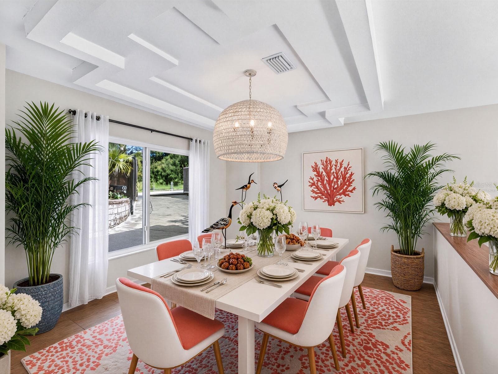 Virtually staged dining room - 1625 ABRAMS RD, EUSTIS