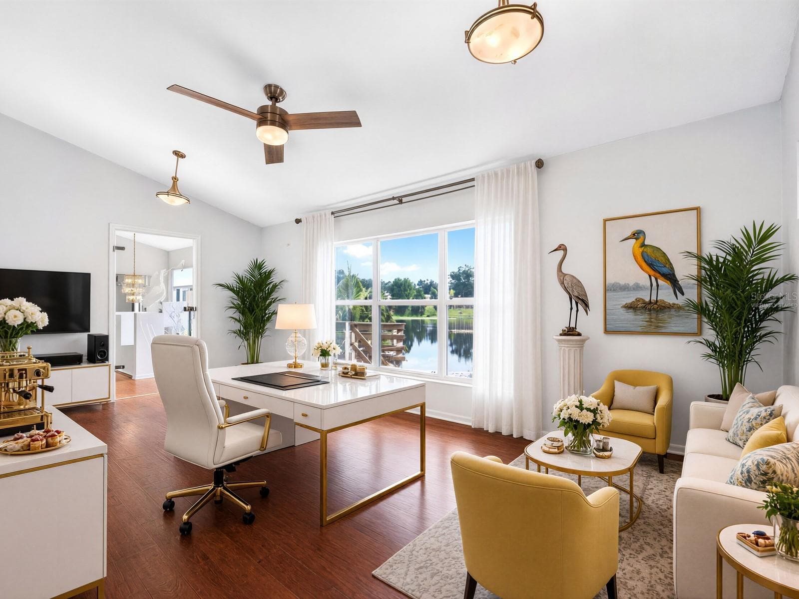 Virtually staged office or 2nd bedroom overlooking the lake - 1625 ABRAMS RD, EUSTIS