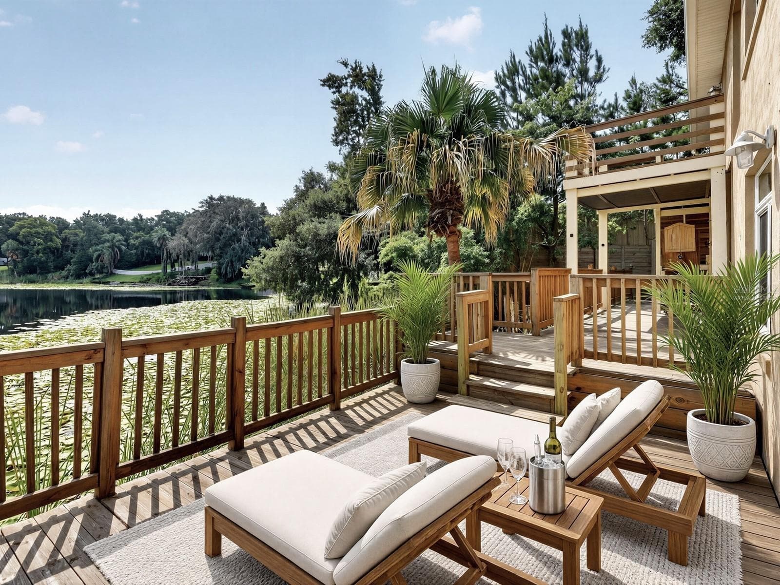 Virtually staged outdoor deck - 1625 ABRAMS RD, EUSTIS