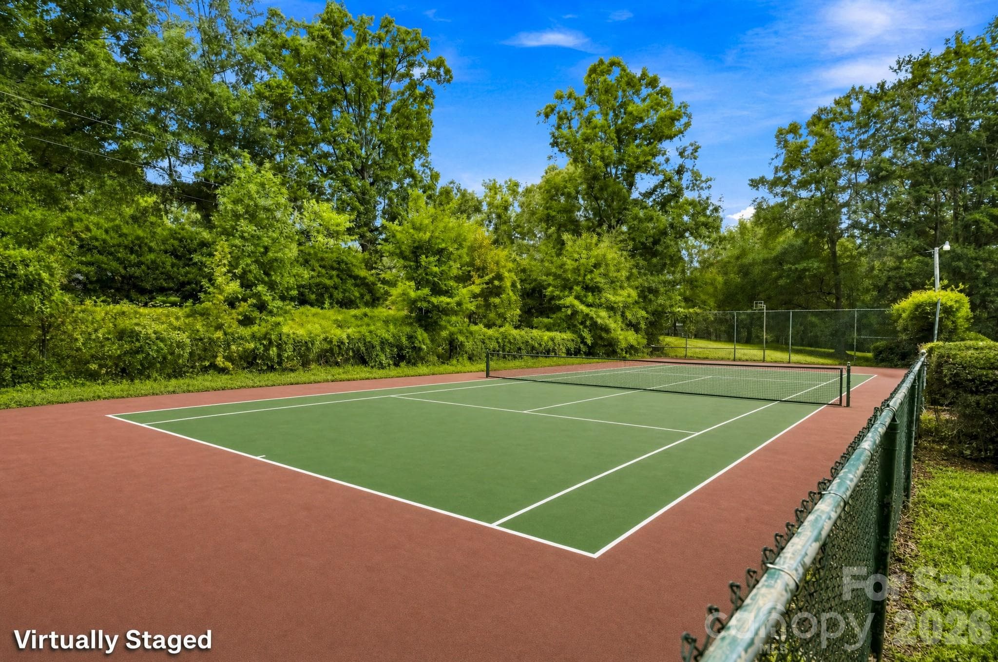 Virtually Staged Tennis Court - 209 Labans Lane, Lincolnton