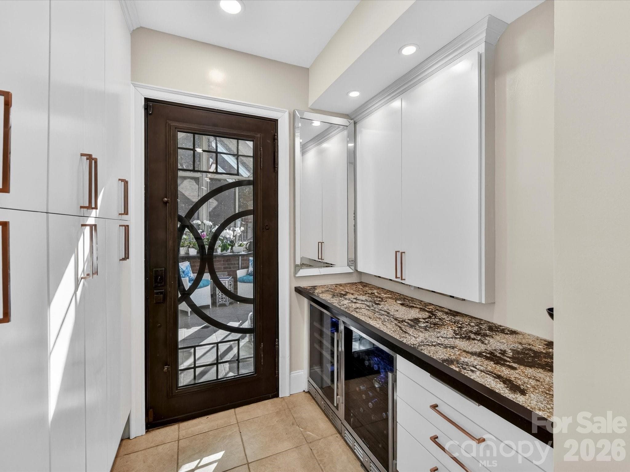 Ideal & intentional storage plus wine & beverage fridges in this extended butlery. - 2723 Providence Pine Lane, Charlotte