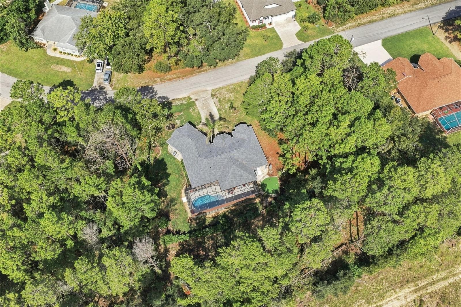 Aerial View - 25 SANDERS CIR, HOMOSASSA