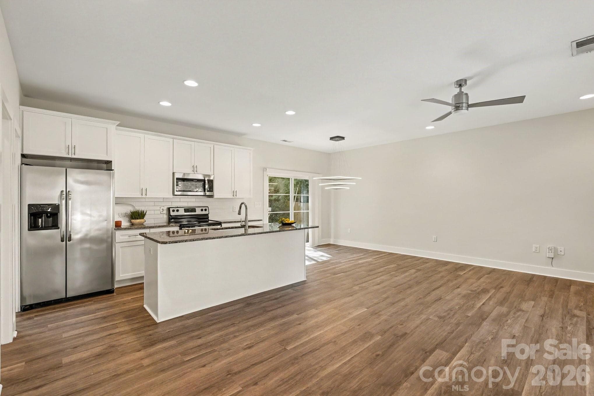 Living Room - Open to Kitchen and Dining - 1522 Wembley Drive, Charlotte