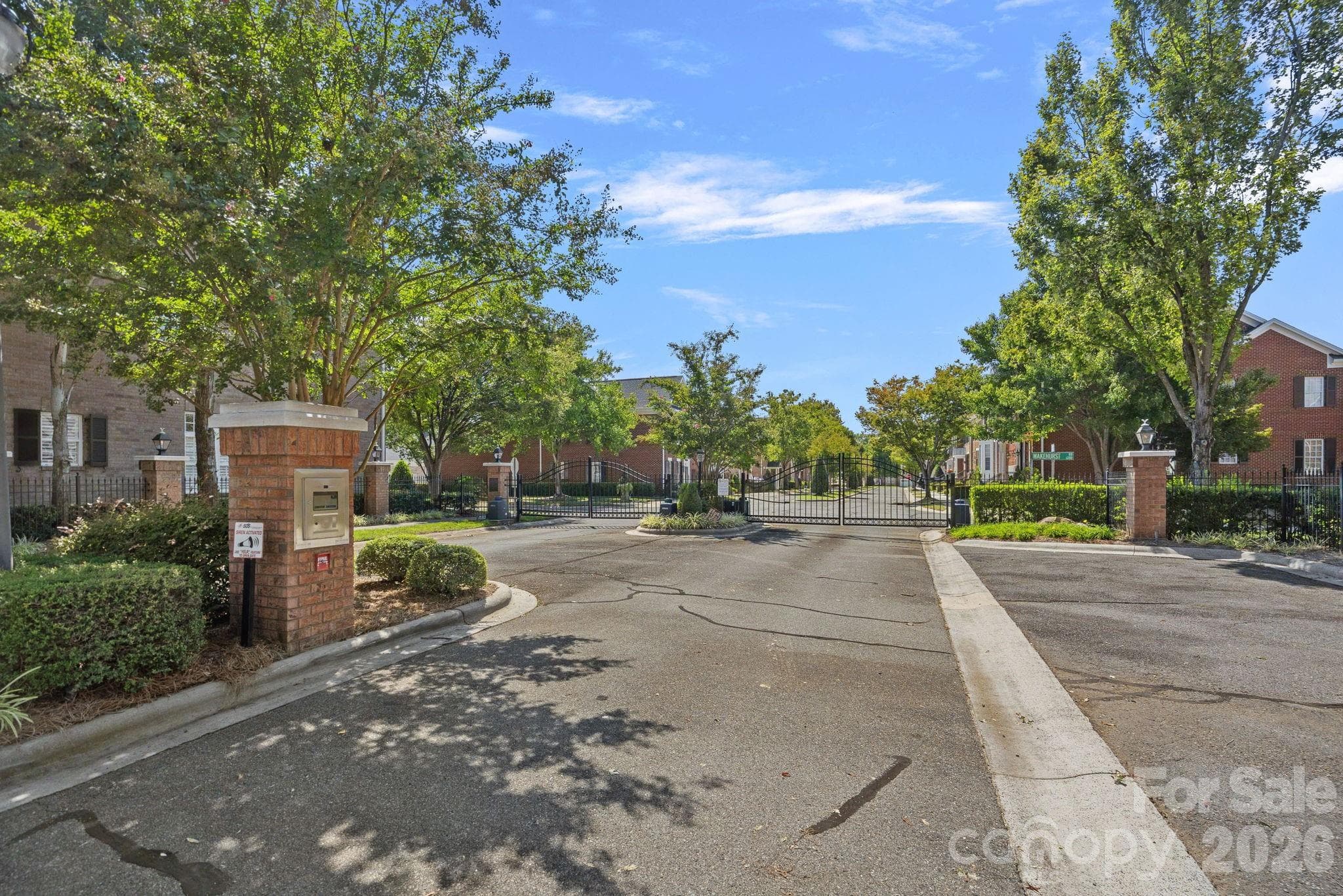 Main entrance gate - 6415 Wakehurst Road, Charlotte