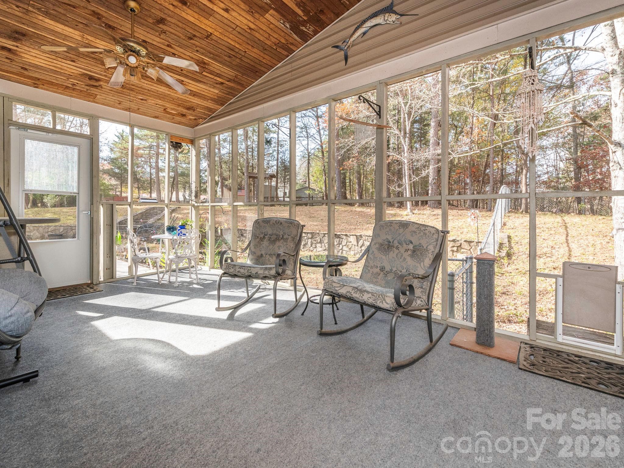 SCREEN PORCH WITH BEAUTIFUL, PRIVATE VIEW OF BACK YARD - Concord
