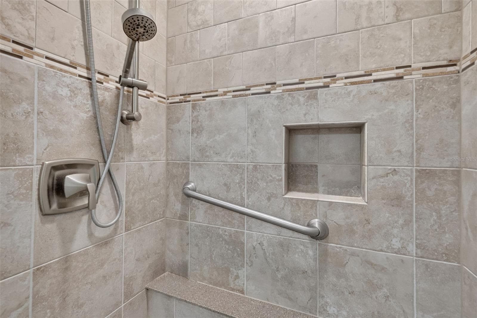 Tiled Shower - 1503 ESCANDON PL, THE VILLAGES