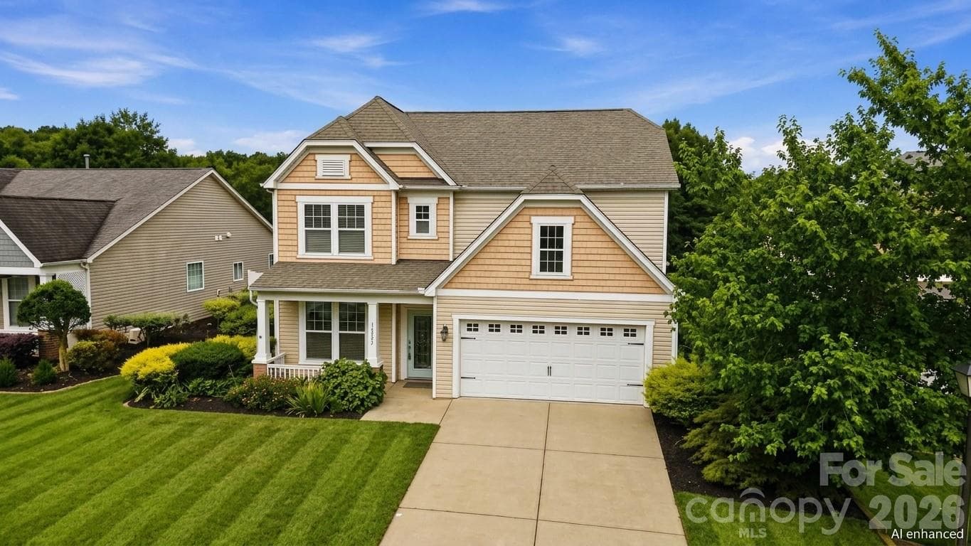 AI Enhanced landscape/grass - 14902 Brotherly Lane, Charlotte