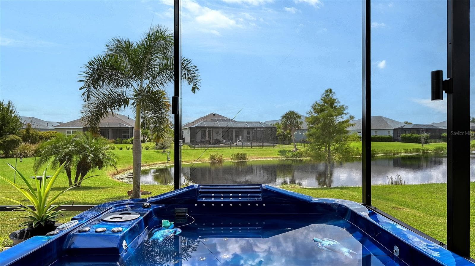 Pond view from spa - 13667 OLD CREEK CT, PARRISH