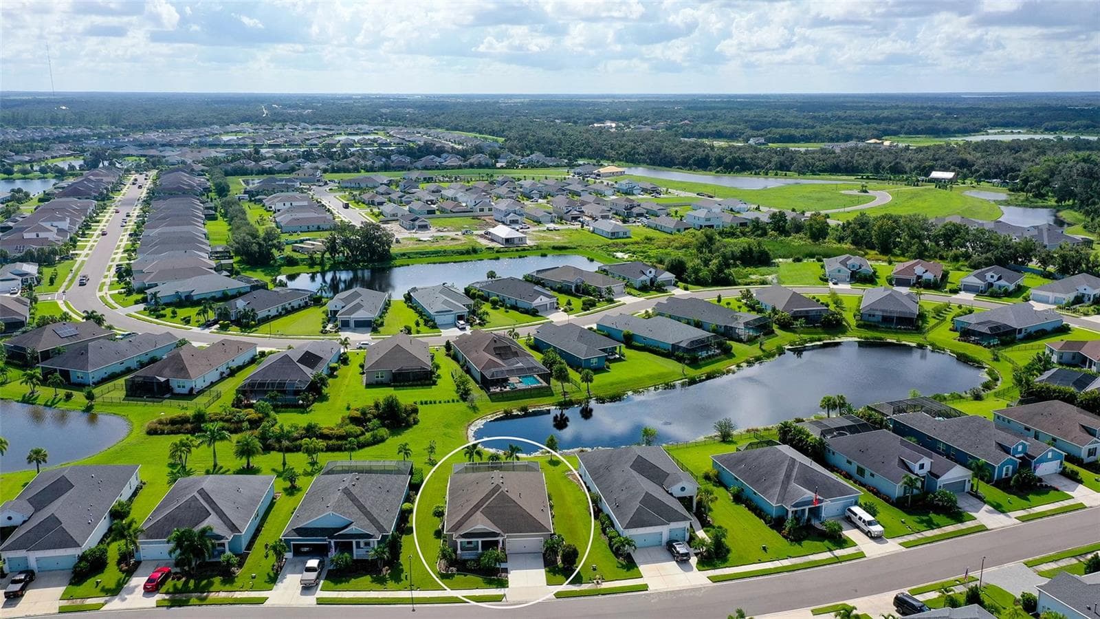 Aerial view - 13667 OLD CREEK CT, PARRISH