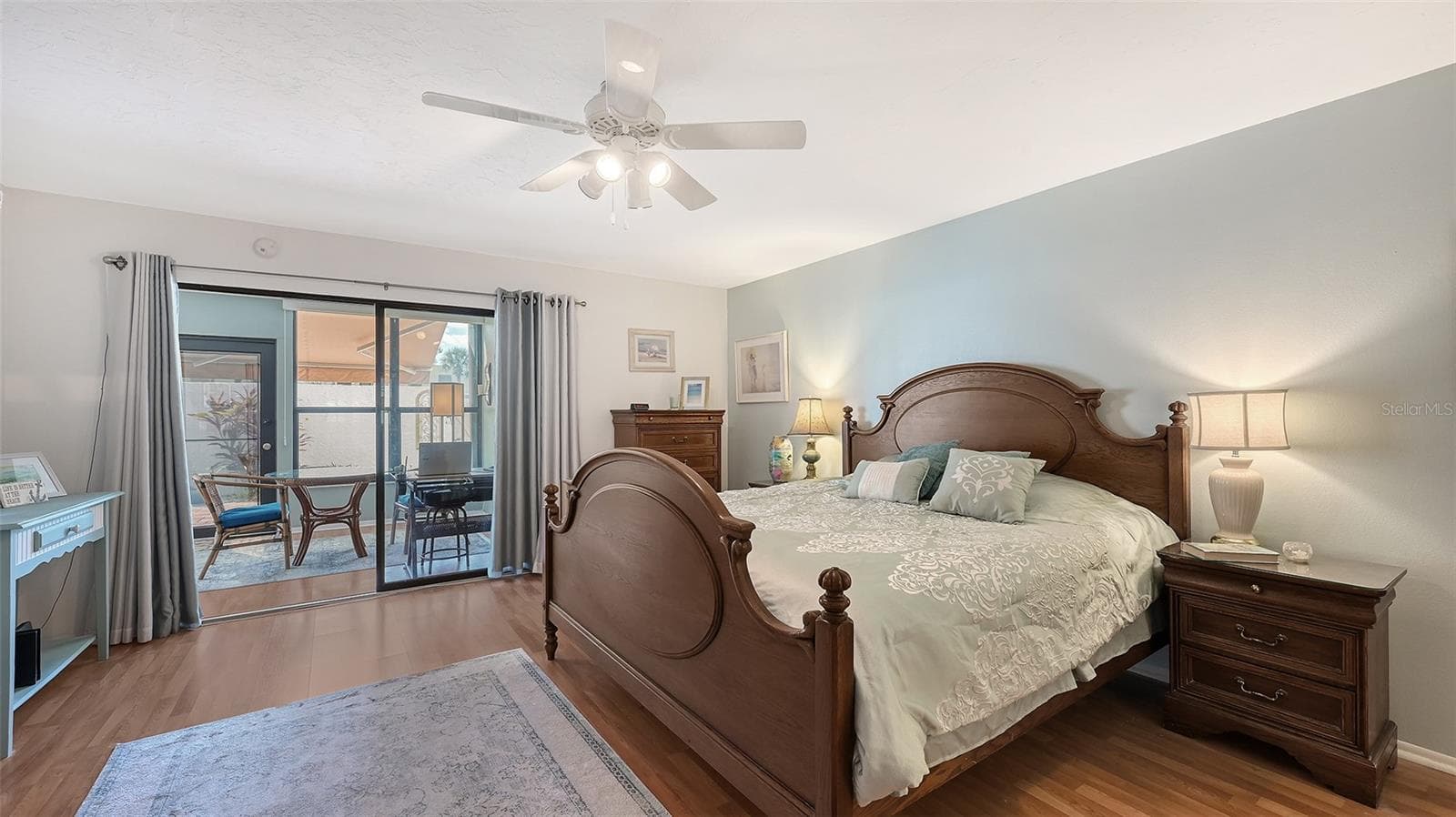 The courtyard is also visible from the main bedroom - 666 WOODLAWN DR #666, BRADENTON