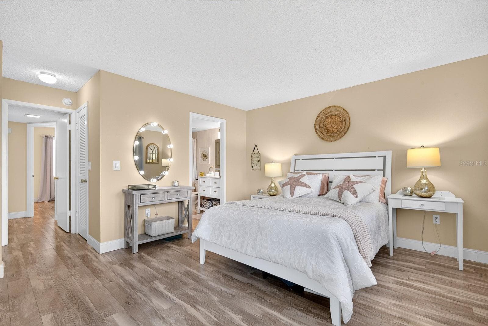 Master Bedroom Facing Master Bath and door into bedroom - 4240 IRONWOOD CIR #302A, BRADENTON