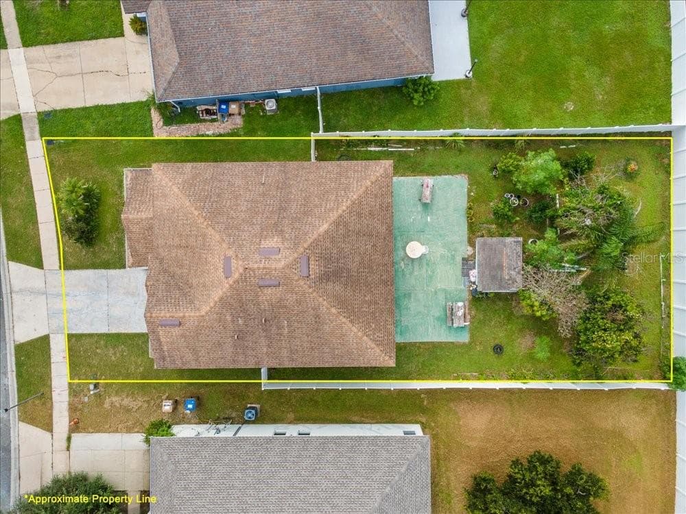 Top Down Aerial With Property Line - 3531 LINNET CT, KISSIMMEE