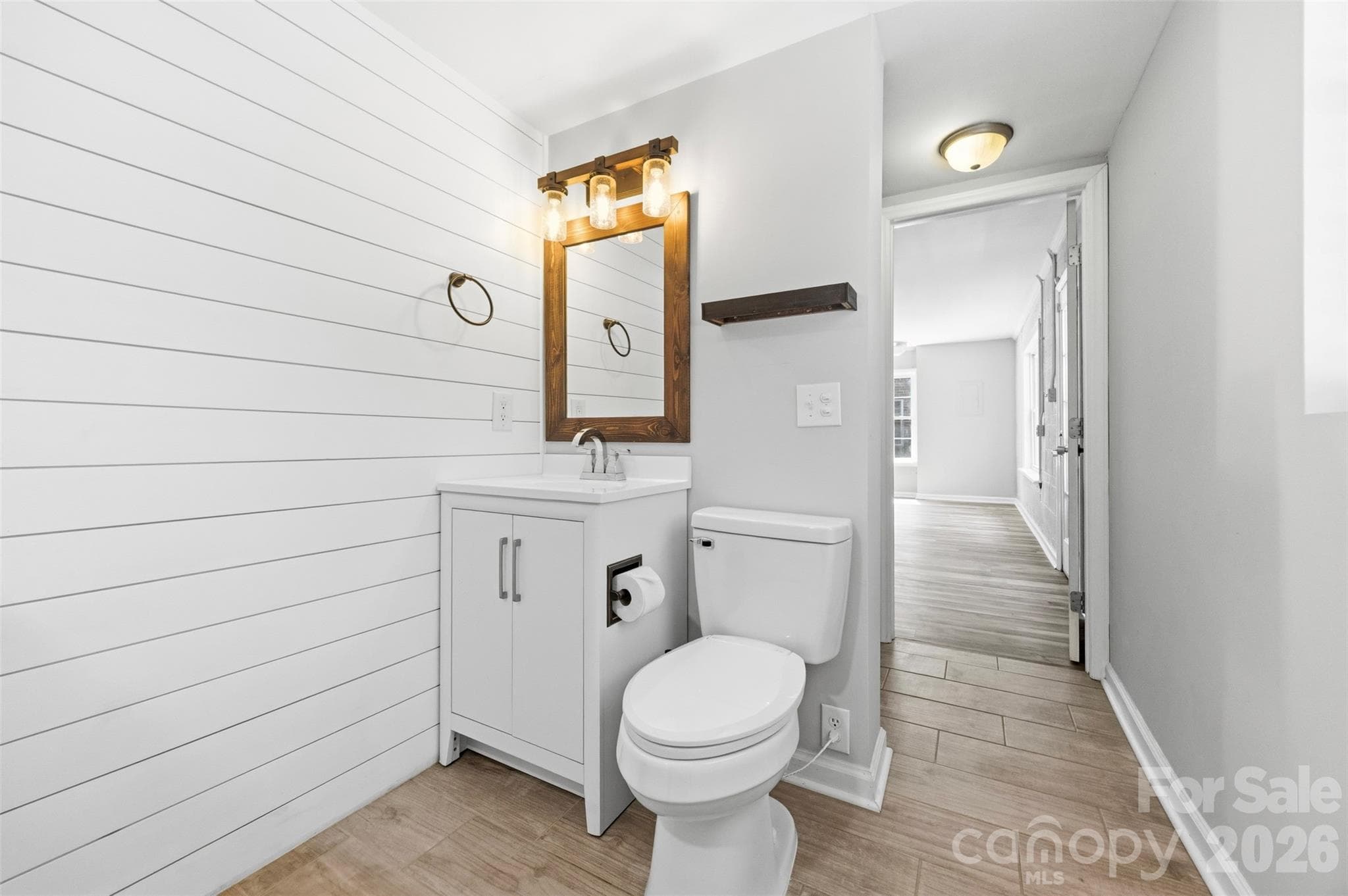 Basement level Full bath with a modern finish - 6506 Candlewood Drive, Charlotte