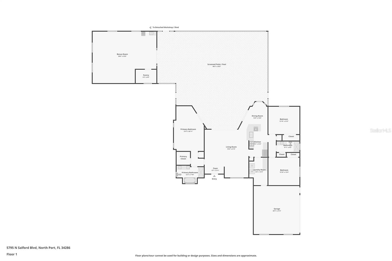 Single Family Residence at 5795 N SALFORD BLVD, NORTH PORT, photo 104 of 107