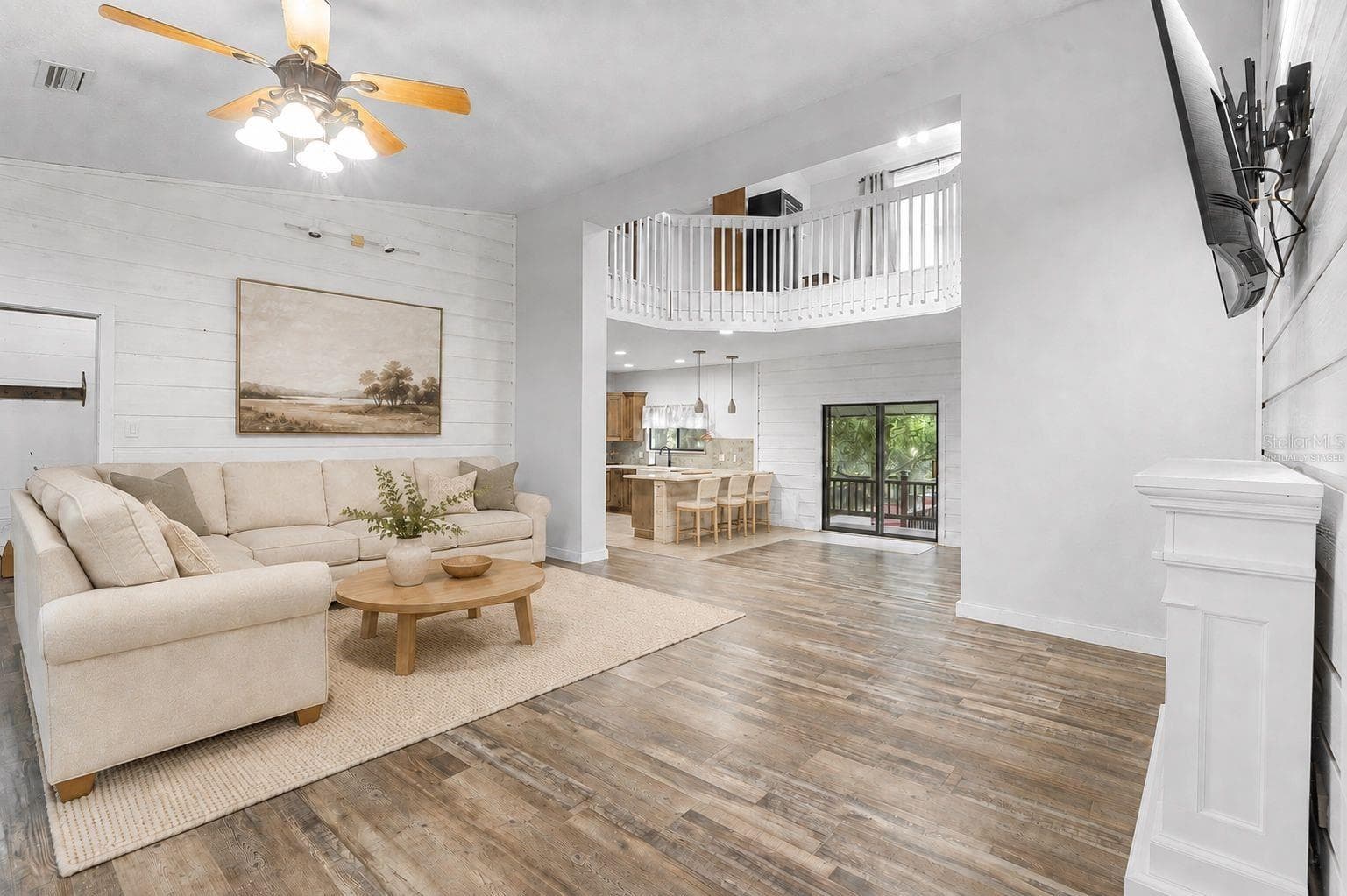 Virtually Staged Living Room MAIN HOUSE - 1268 MCGREGOR RD, DELAND
