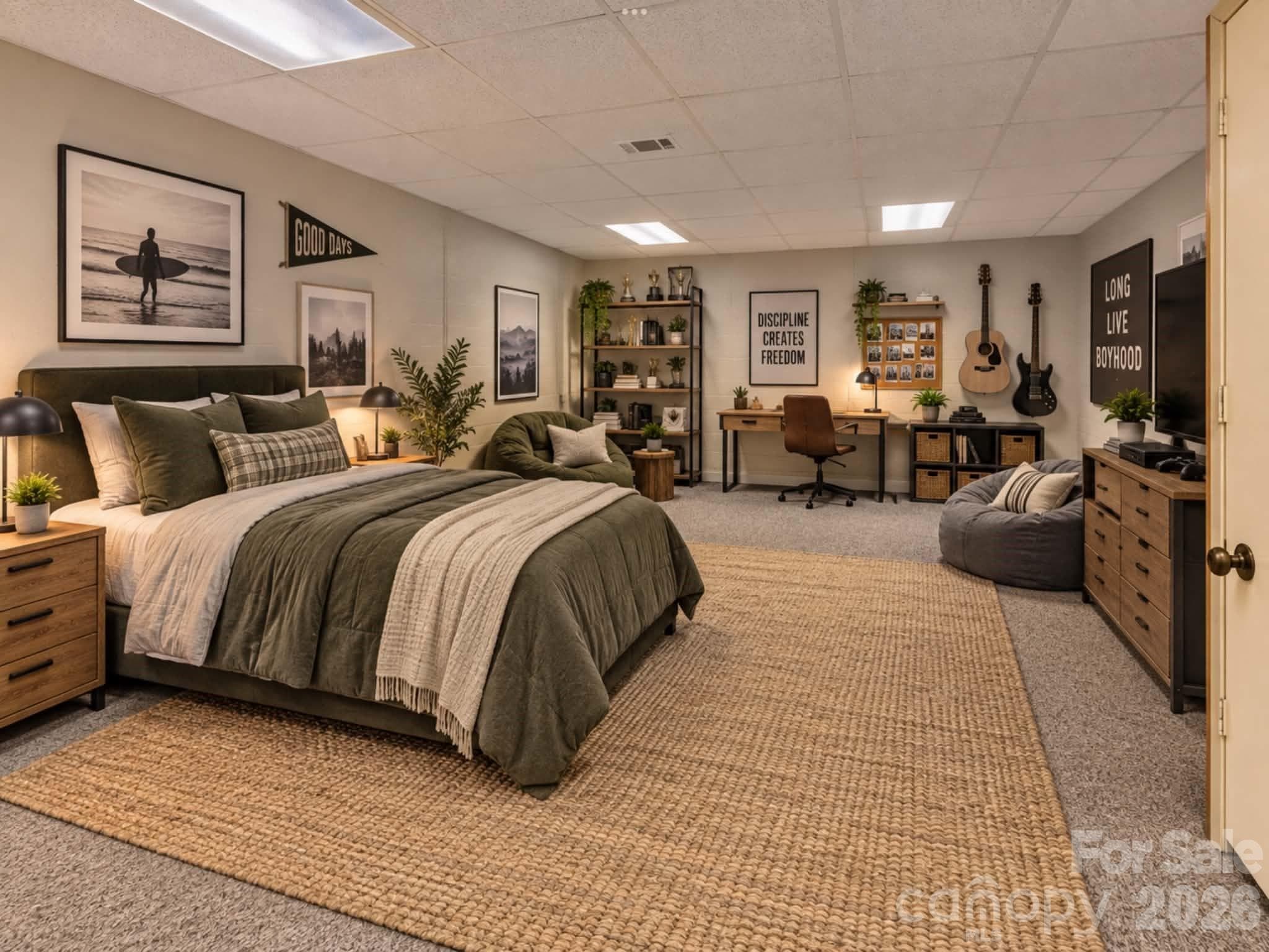 Virtual Staging -Bonus Room in Basement - 553 Morgan Branch Road, Marshall