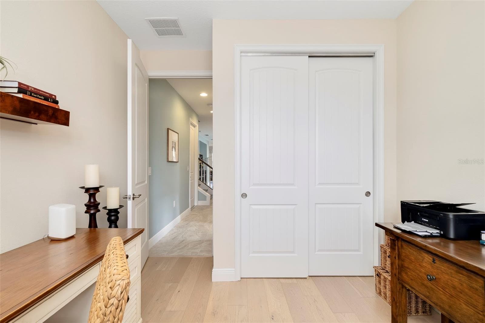 2nd Bedroom currently used as an office Hardwood Flooring - 3616 PITCH LN, SARASOTA