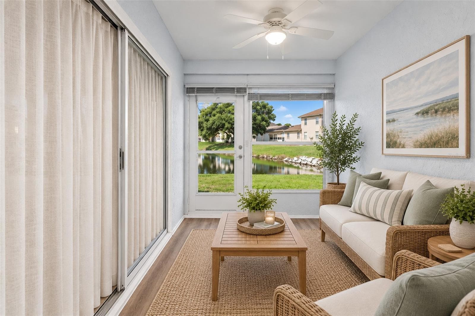 Pond View Lanai Virtually Staged - 3806 STAYSAIL LN, HOLIDAY