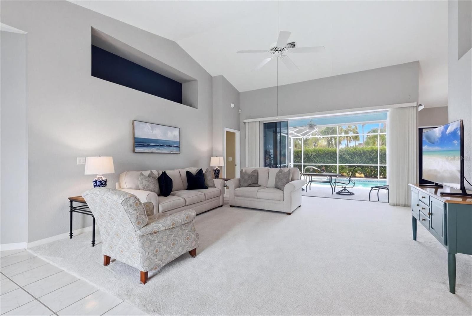 Living Room/Sliders to Pool - 1787 KILRUSS DR, VENICE