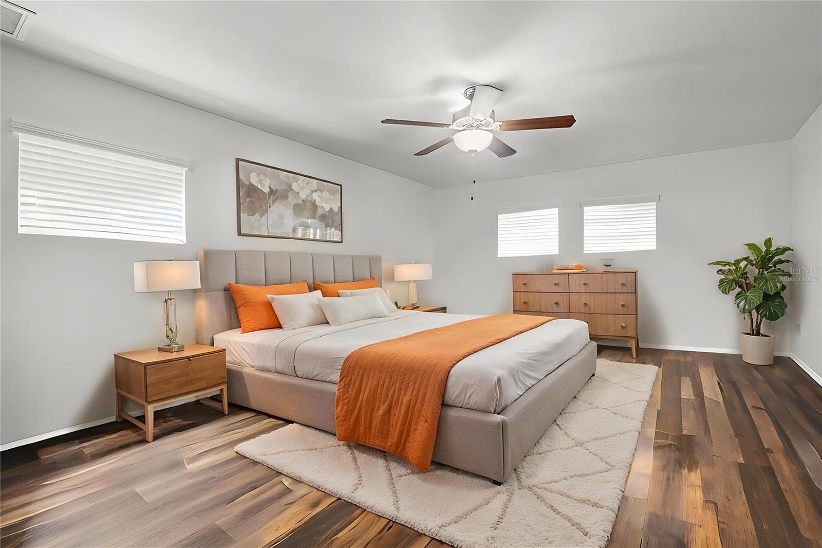 Virtually Staged Primary Bedroom - 12258 HARRIS HAWK RD, WEEKI WACHEE