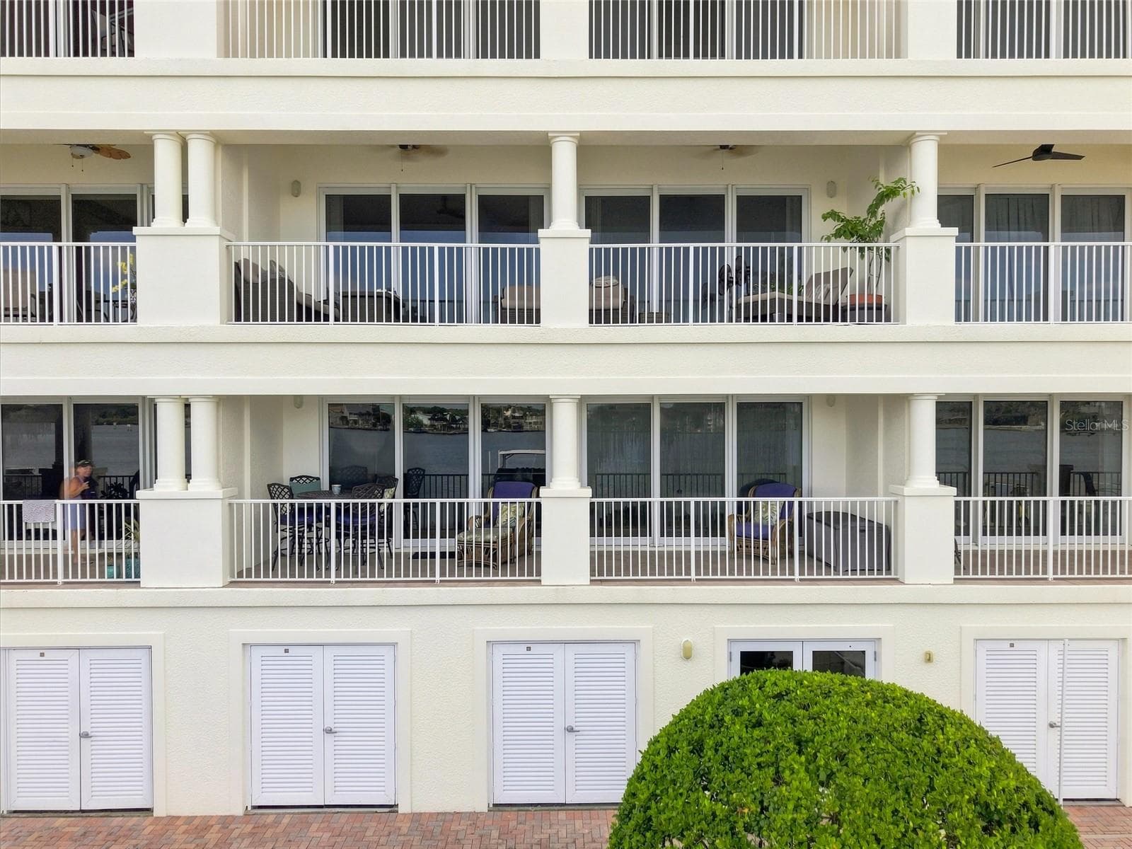 View from pool showing Cabana's - 17735 GULF BLVD #204, REDINGTON SHORES