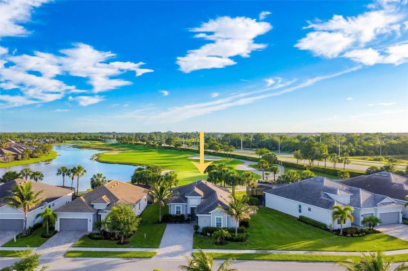 Aerial View of front - 25228 KEYGRASS CT, PUNTA GORDA