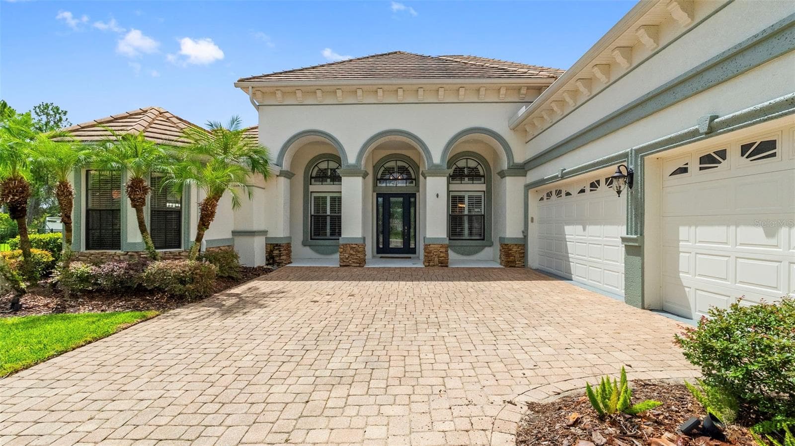 Front Elevation- Three Car Garage Facing Side - 20101 FAIR HILL WAY, TAMPA