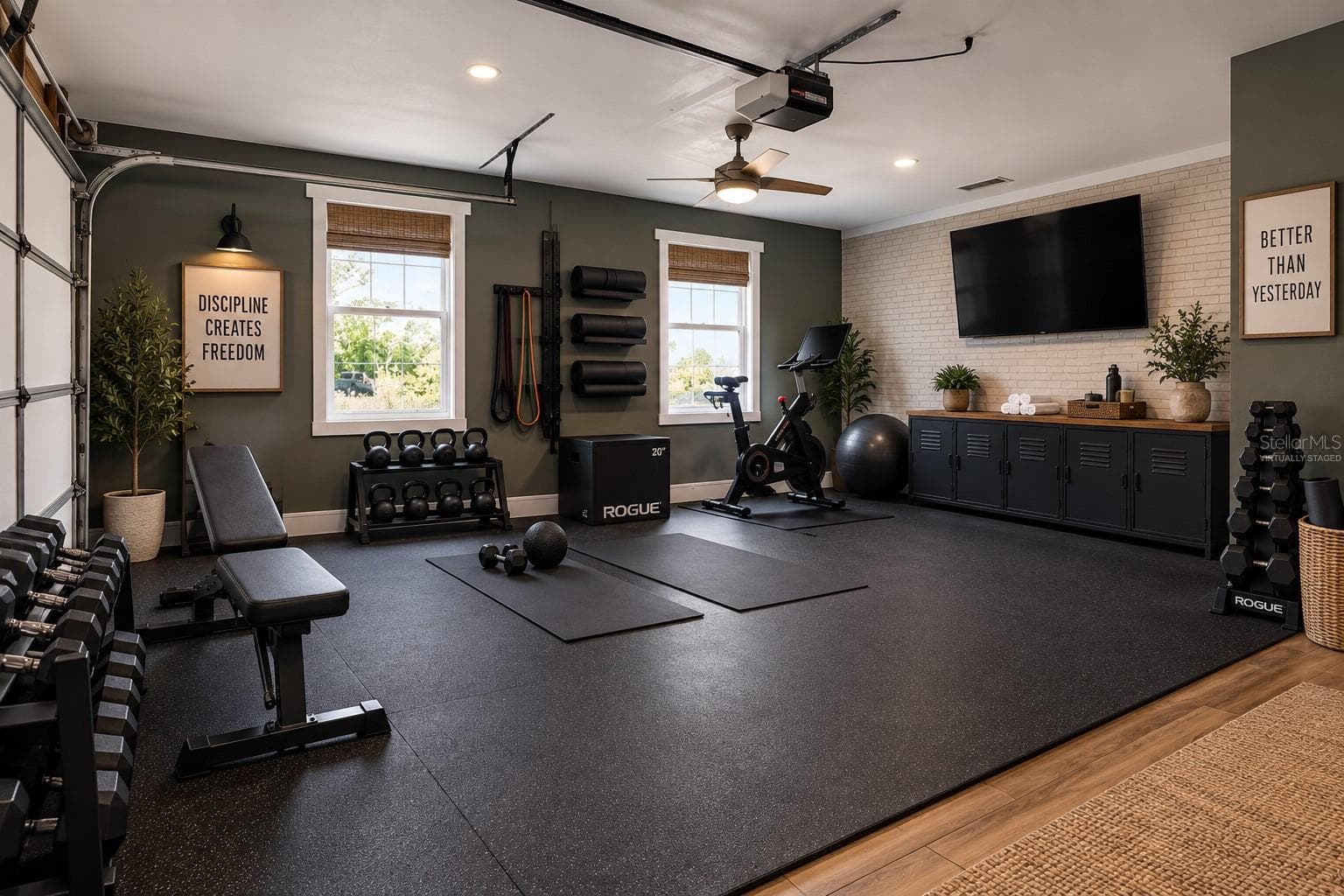Virtually staged garage - 9406 SW 78TH CT, GAINESVILLE