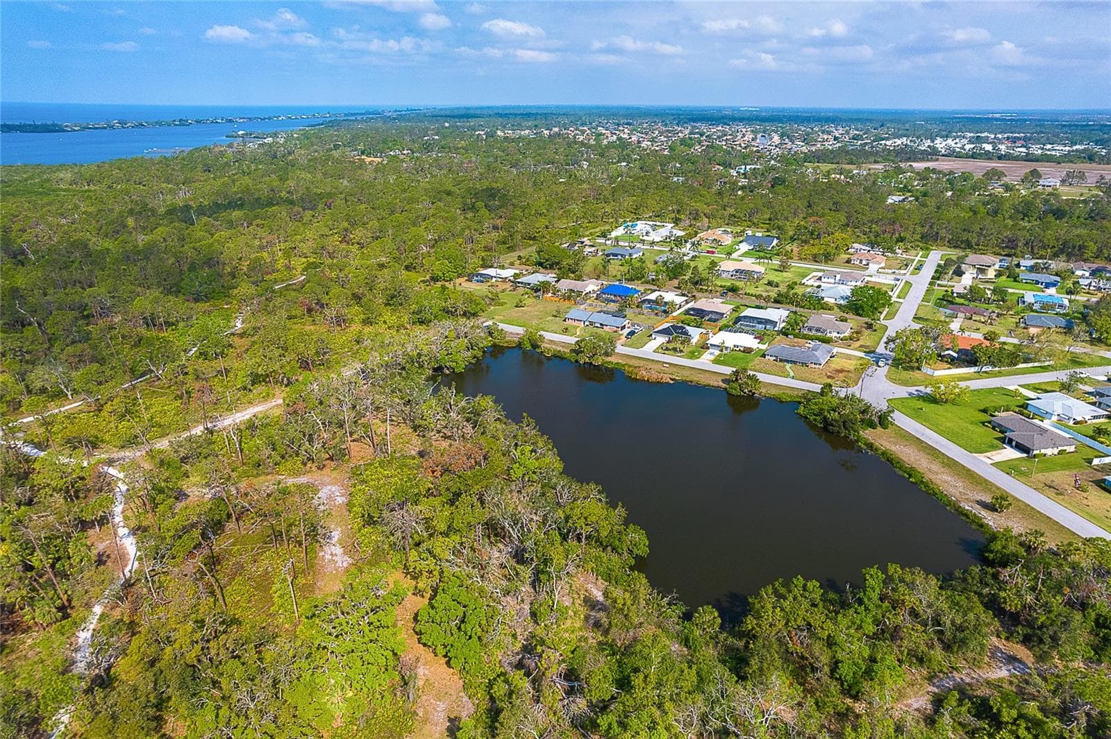 Aerial retention pond - 995 BAY VISTA BLVD, ENGLEWOOD