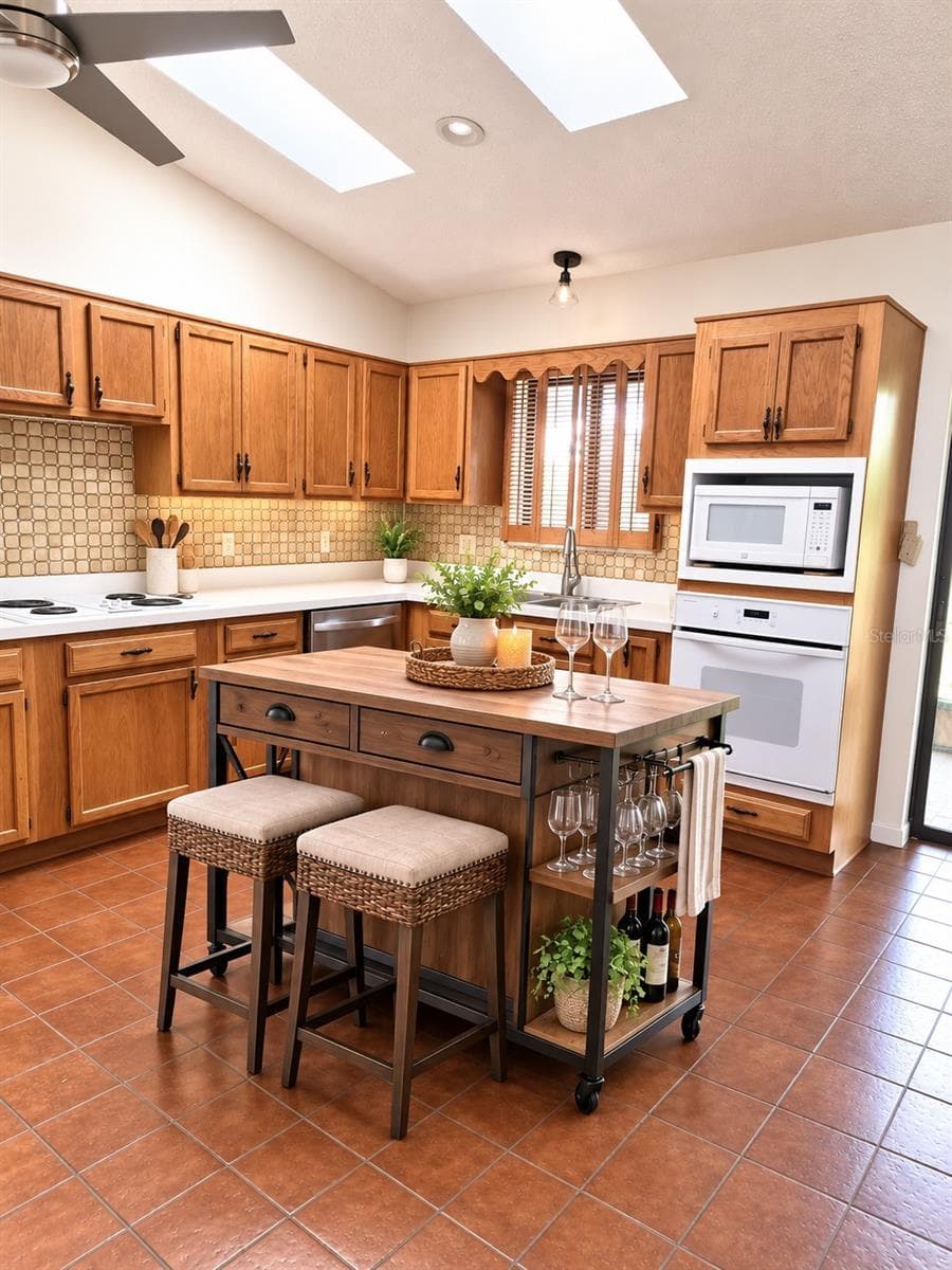 Virtual Staged Kitchen - 9913 W BAY ST, SEMINOLE