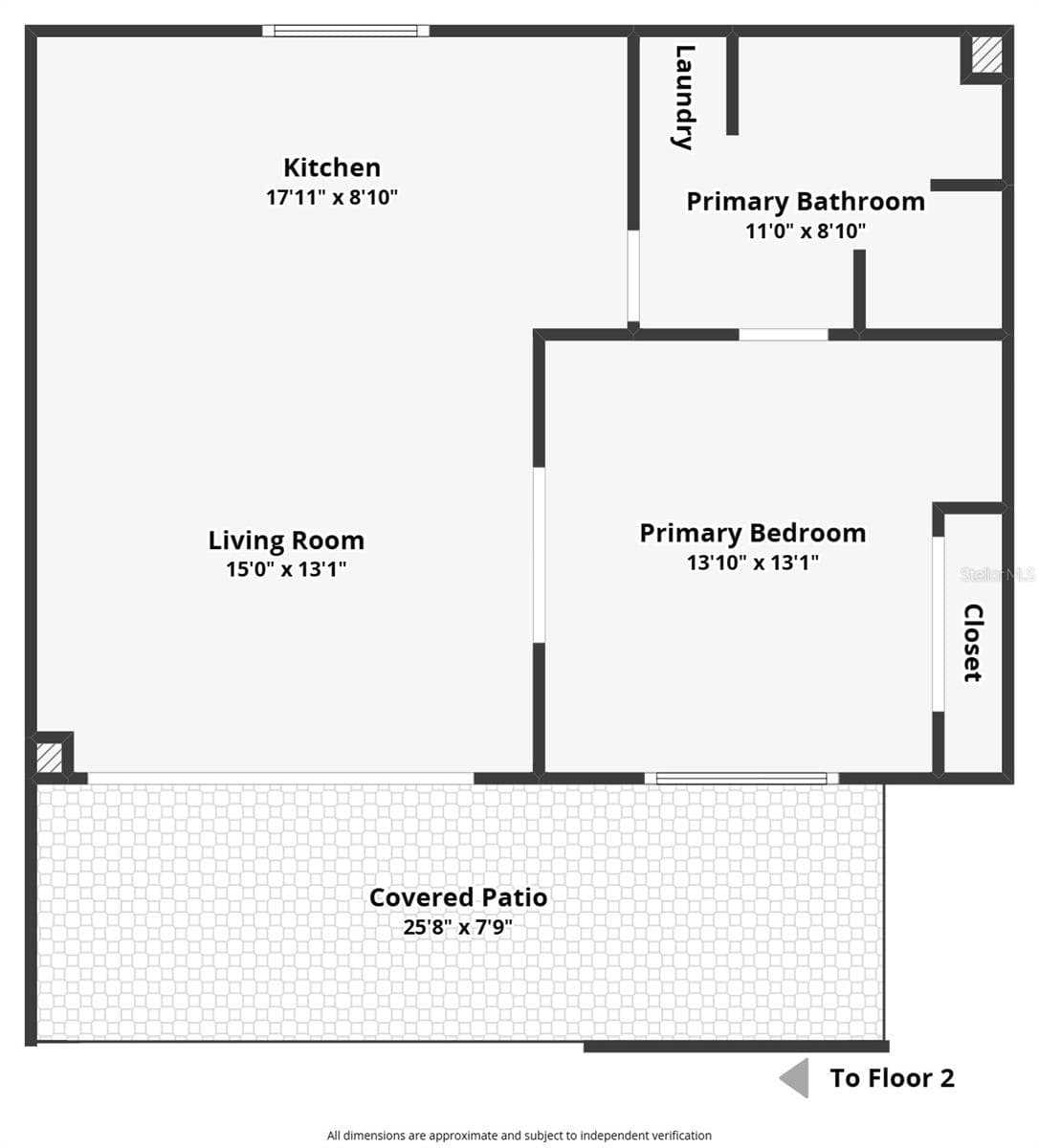 Apartment 1 Floor Plan - 2707 S ATLANTIC AVE, NEW SMYRNA BEACH