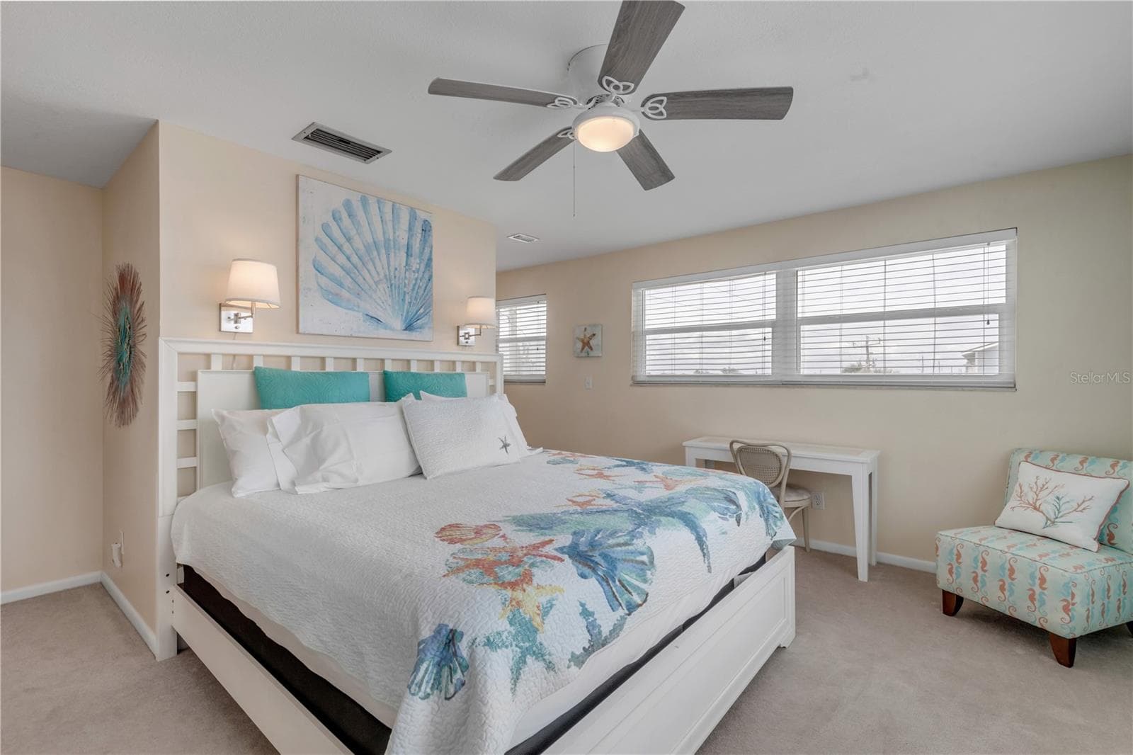 Apartment 2 Primary Bedroom - 2707 S ATLANTIC AVE, NEW SMYRNA BEACH