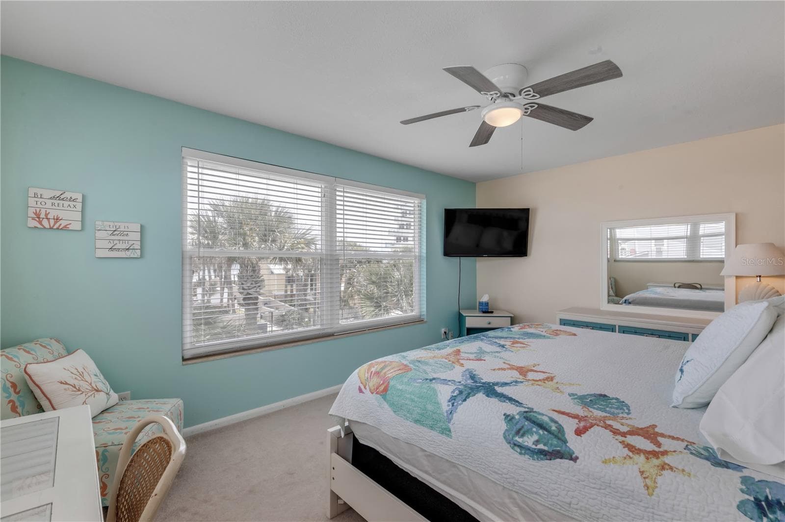 Apartment 2 Primary Bedroom - 2707 S ATLANTIC AVE, NEW SMYRNA BEACH