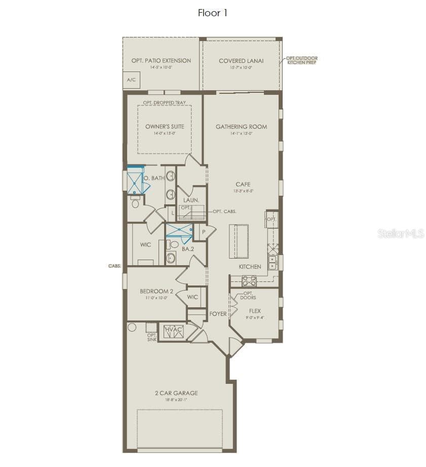 Floor Plan - Floor One - 6752 SUNRISE COVE DRIVE, CLERMONT