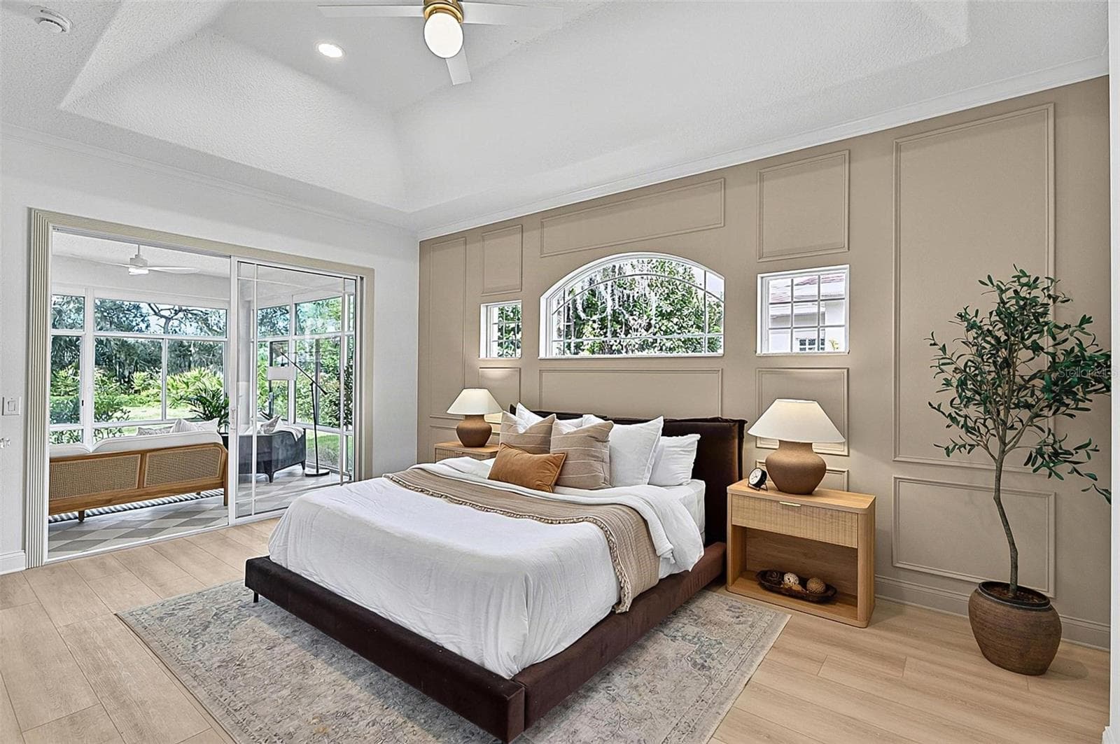 A piece of heaven in the Master Bedroom Retreat with transient window bringing in natural light. Sliders go out to the solarium - 17 GRANDVIEW DR, PALM COAST