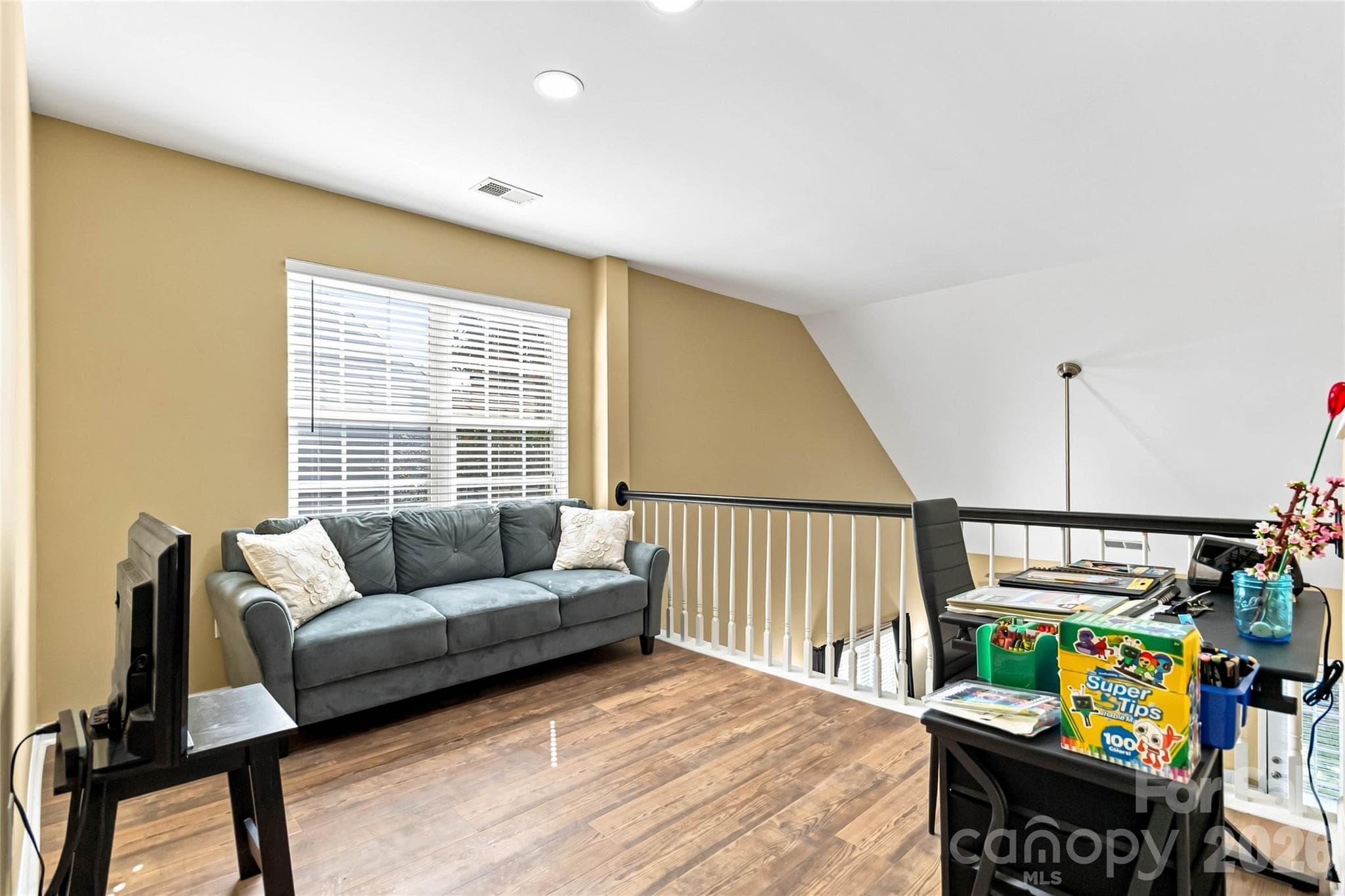 Loft overlooks the living room - great flex space! - 4829 Grier Farm Lane, Charlotte