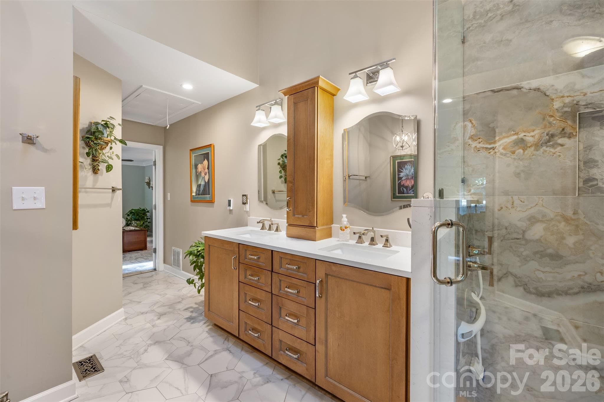 Updated primary bathroom - 55 Heritage Drive, Lake Wylie