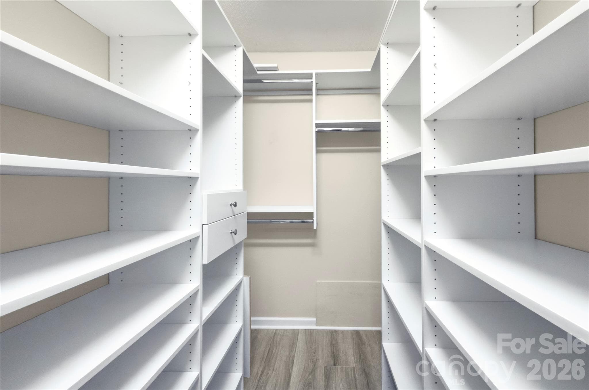 Well designed walk-in closet in the primary bedroom - 960 Middle Connestee Trail, Brevard