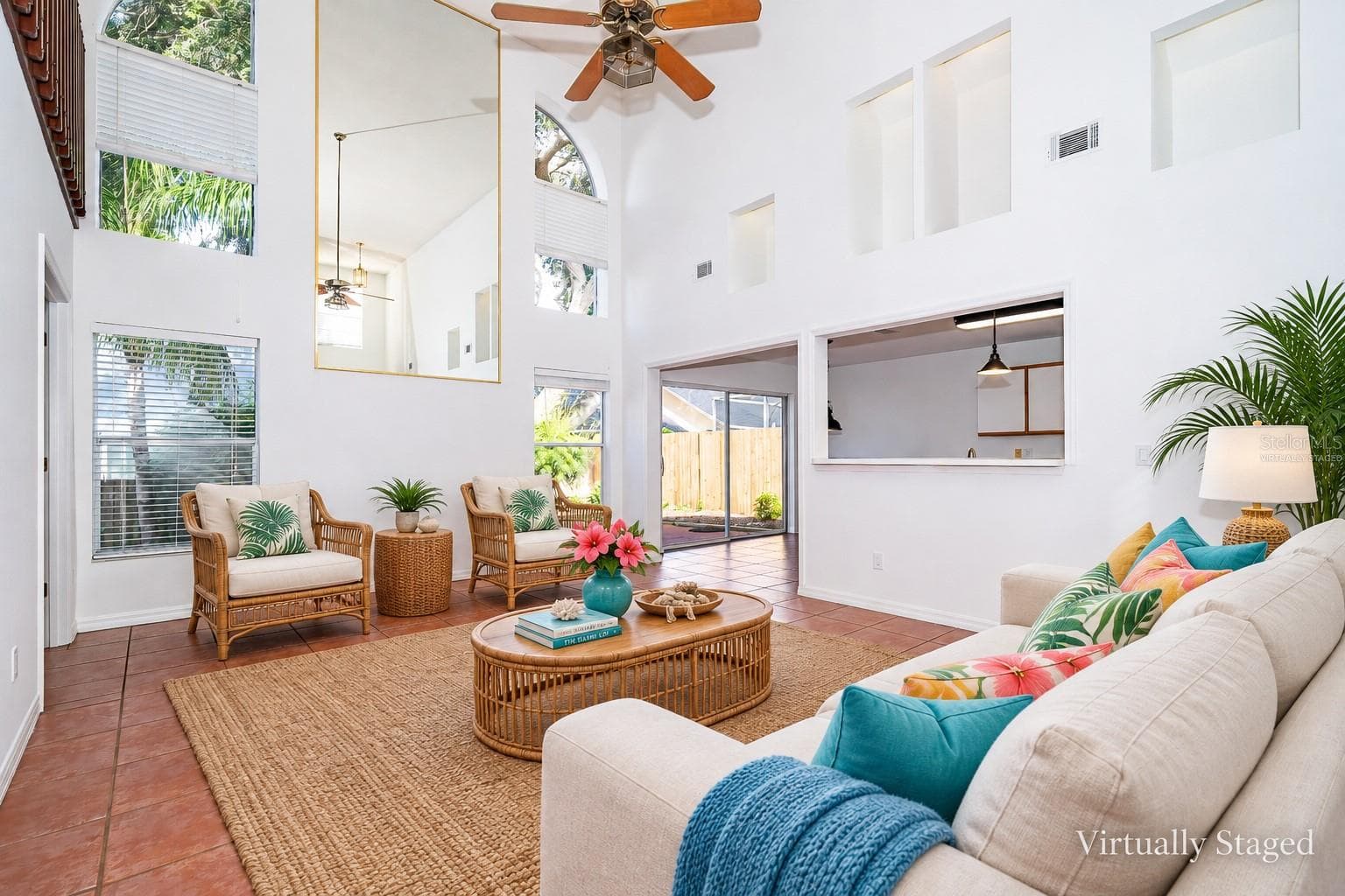 Virtually Staged Living Room - 696 REMINGTON OAK DR, LAKE MARY
