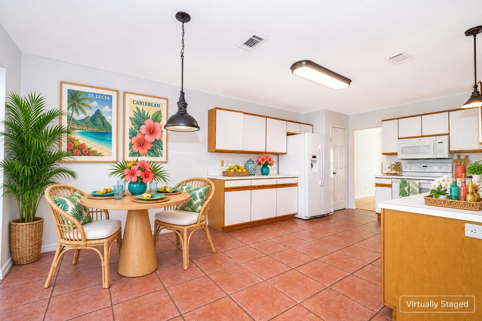 Virtually Staged Breakfast Nook & Kitchen - 696 REMINGTON OAK DR, LAKE MARY